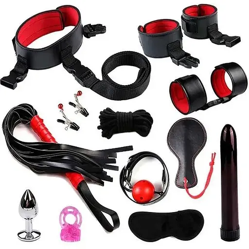 БДСМ бандажный набор из 12 предметов красный