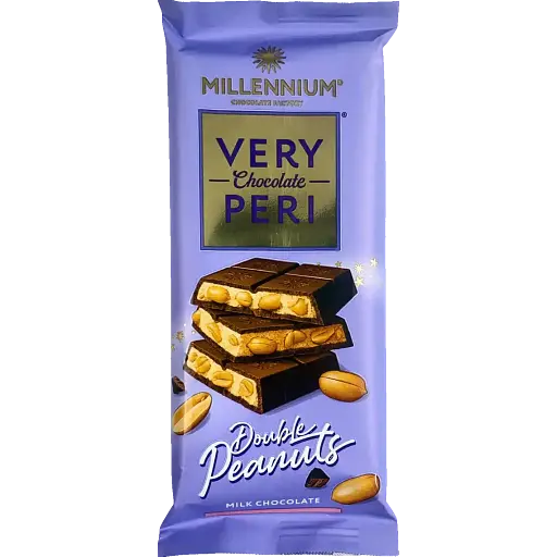Шоколад молочний Millennium Very Peri з начинкою подрібненим і цілим арахісом 105 г (947681) - фото 1