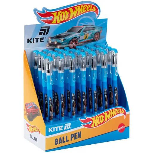 Набор ручек Kite Hot Wheels 28 шт. шариковая синяя (HW26-032) - фото 1