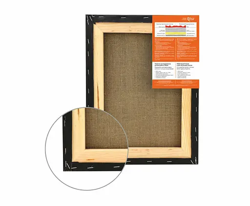 Подрамник Rosa 50×60 см модуль №1 среднее зерно Черный грунт лен - фото 2