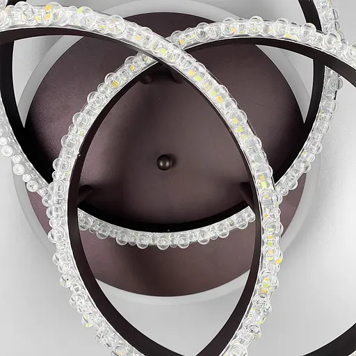 LED світильник coffee на 3 кільця з хромованою смужкою d30 см Line.F A 55063/3С RGB CF+CR - фото 6