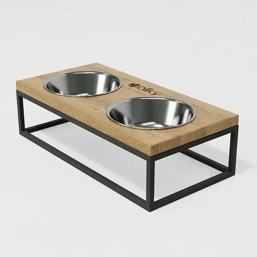 Hollky Base M — миски на підставці для середніх собак та великих котів (2 × 0,95 л) - фото 7