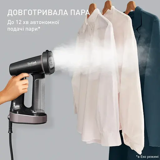 Компактный отпариватель Tefal Pure Force 3 в 1 черно-розовый (DT8765E0) - фото 5