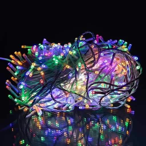 Светодиодная гирлянда Garlando 500L50MWML Роса 50 метров 500 LED белая нить Мультиколор   - фото 2