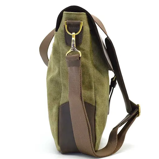 Чоловіча шкіряна сумка через плече TARWA 30х32х7.5 см sum0025763 - фото 5