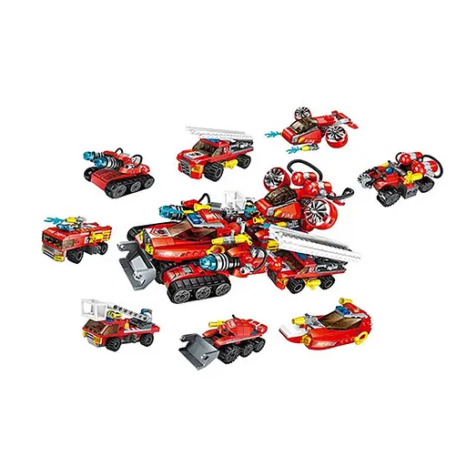 Конструктор Qman Пожежна техніка, від 57 деталей, (В асортименті)