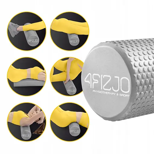 Масажний ролик 4FIZJO CARE+ EVA 60 x 15 см (валик, роллер) 4FJ0523 Grey (P-5907739314406) - фото 3