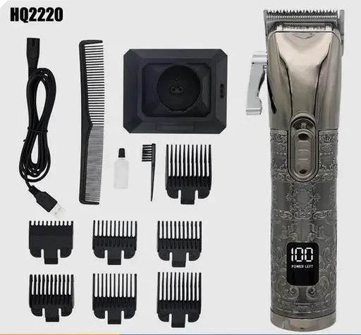 Професійний акумуляторний триммер Rozia HQ-2220 машинка для стрижки волосся з підставкою-зарядкою 8 Вт - фото 5