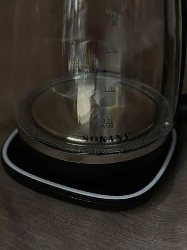 Электрочайник Sokany SK-09034 чайник с подсветкой 1.8 л Черный 1800 Вт - фото 3