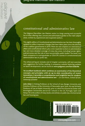 Constitutional and Administrative Law. Palgrave Macmillan Law Masters - фото 3