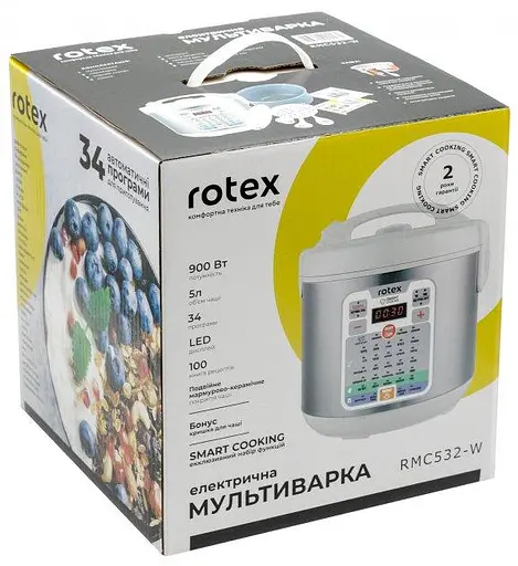 Мультиварка рисоварка Rotex RMC532-W Smart Cooking - фото 5