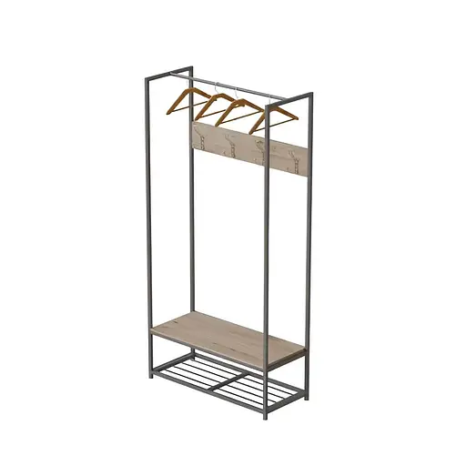 Вешалка напольная модульная Трелис 13 180x90x38 серый ДСП Дуб Сан-Марино 16мм FRD-104338