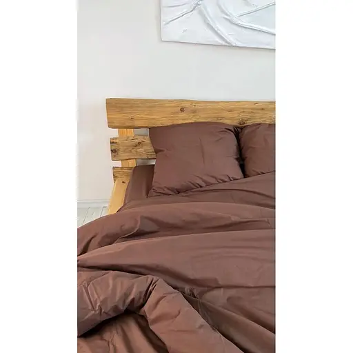 Комплект постельного белья Полутораспальный #Brownie шоколад - фото 8
