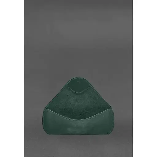 Кожаный чехол для очков BlankNote Crazy Horse с клапаном на резинке Зеленый  - фото 8