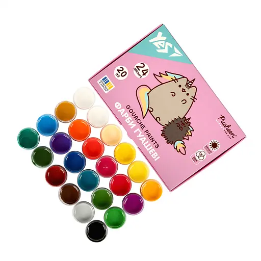 Гуашеві фарби Yes Pusheen 24 кольорів по 20 мл (230404) - фото 4