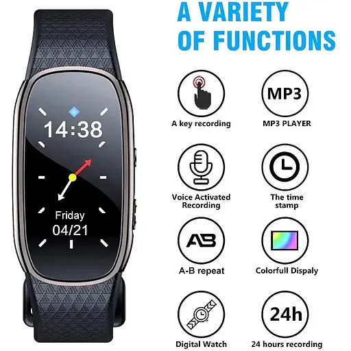 Годинник з диктофоном Nectronix R48 з активацією запису голосом 16 Гб пам'яті (Товар з уцінкою) - фото 4