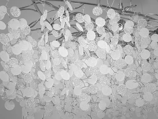 Модна кришталева люстра "Гліцинія" витягнутої форми на 18 ламп, хром - фото 4