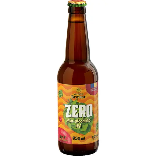 Пиво безалкогольне Volynski Browar Zero, світле, нефільтроване, 0,5%, 0,35 л - фото 1
