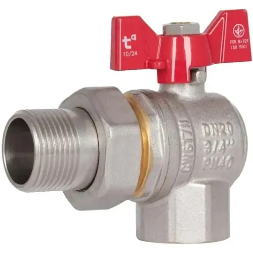 Кран шаровой Thermo Alliance "Американка" Standart 3/4" ВН угловой, PN40, бабочка SD222W20 - фото 1