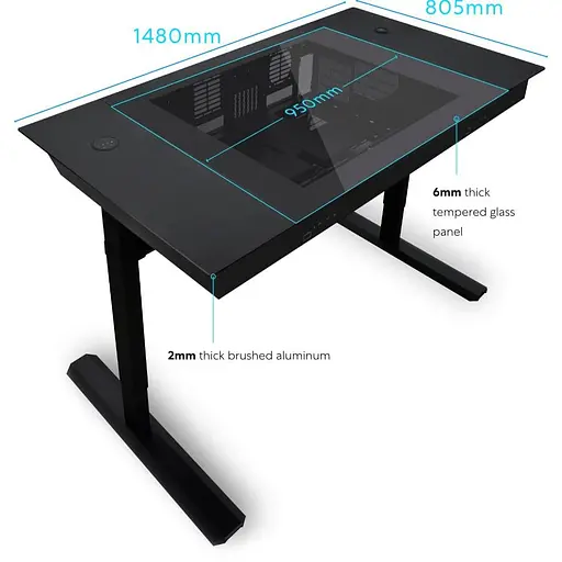 Геймерский стол Lian Li DK07X Gaming Desk Black (G99.DK07X.10EU) - фото 12