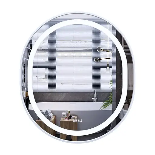 Дзеркало Mixxus Premium Ellipse MV05-80x70-Reverse white MP6645, Білий - фото 1