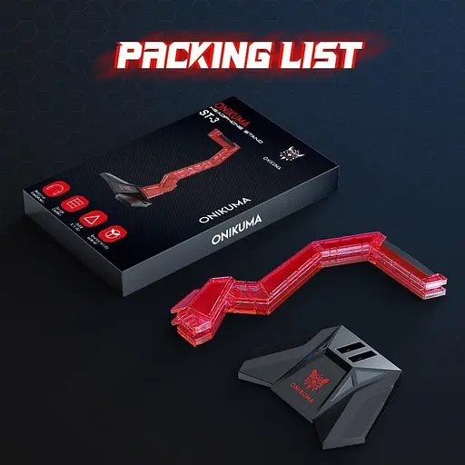 Підставка для навушників Onikuma ST-3 Black/Red [136246] - фото 8