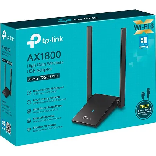 WiFi-адаптер TP-Link USB Archer TX20U Plus (Archer TX20U plus) - фото 4