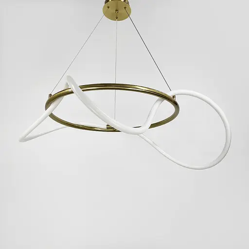 Кольцевая латунная люстра с гибкой LED лентой Ø105 см (кольцо 80 см) | Ст. Y 410-800 AB | Line F - фото 2