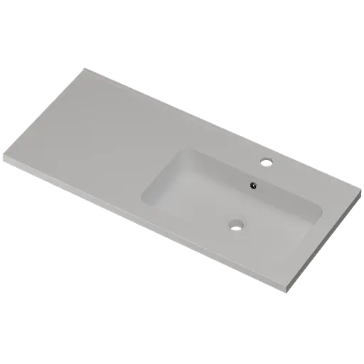 Раковина глянцева врізна Amidicon Rodeo 100R 1000x450 з литого каменю RODEO_100R_HL, Білий - фото 2