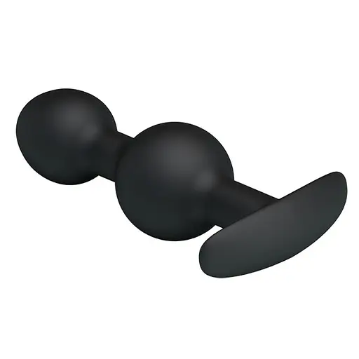 Анальна пробка Pretty Love silicone Anal balls 10.4 см (чорний) - фото 5