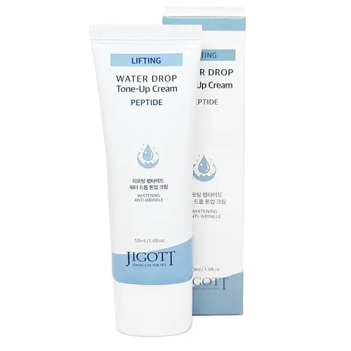 Увлажняющий крем для лица Пептиды Jigott Lifting Peptide Water Drop Tone Up Cream Jigott 50 мл - фото 2