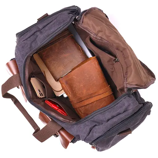 Велика дорожня сумка текстильна 50х25х22 см Vintage 50х25х22 см 000221895 - фото 5