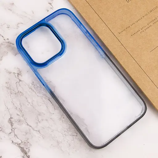 Чехол Epik TPU+PC Fresh sip series для Apple iPhone 13 Pro 6.1 Черный/Синий - фото 3