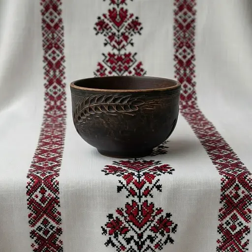 Салатник з червоної глини 700мл Колосок молочена кераміка Український глиняний посуд - фото 7