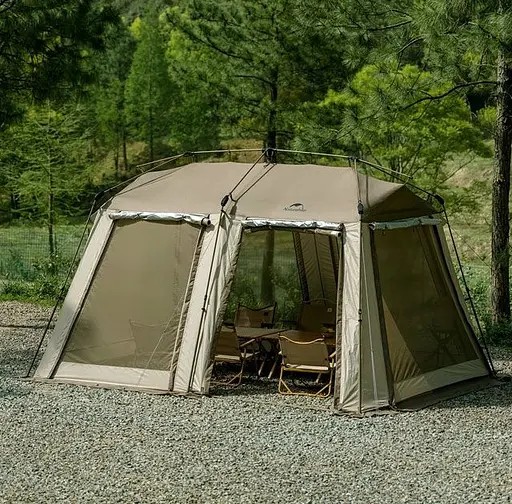 Чотиримісний намет Naturehike Village CNH23ZP12003 (Коричнева) - фото 2