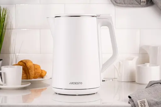 Ardesto Электрочайник EKL-X50 1.5 л 2200 Вт двойные стенки Strix контроль белый - фото 2
