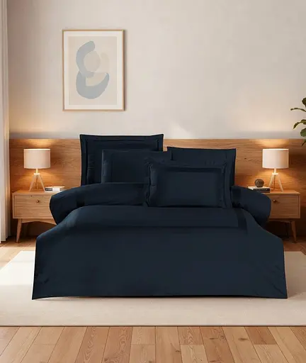 Постельное белье Mona Montova Navy Blue Сатин Делюкс La Romano pbe0051965 - фото 1