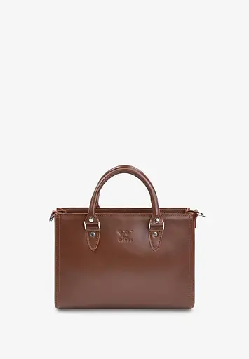 Жіноча шкіряна сумка Fancy світло-коричневий кайзер - фото 2