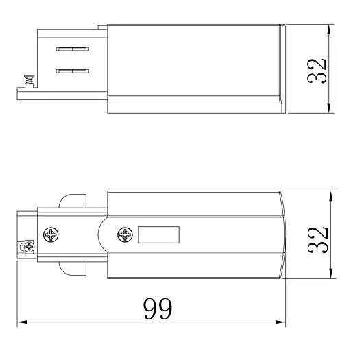 Ввод питания Ardero LD1320-L для трехфазного шинопровода черный - фото 2