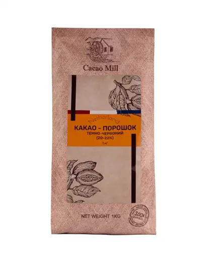 Какао-порошок темно-красный 20-22% Cacaomill 1 кг - фото 1