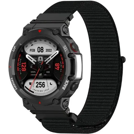 Ремешок DK для Xiaomi Amazfit T-Rex 2 (A2169) Nylon Sport Loop (black) - фото 2