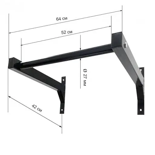 Турник настенный черный NE-TR-20-B - фото 3