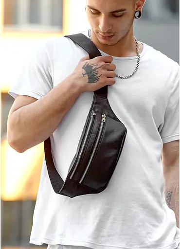 Поясная мужская сумка-бананка Sambag 31х12х5 см 000200334