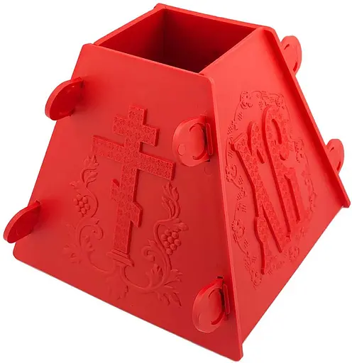 Форма для творожной и сырной пасхи (средняя) 0.5 кг, Kitchette Красный 81645 - фото 1