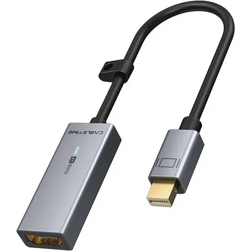 Кабель-перехідник Cabletime mini DisplayPort (M) HDMI (M) 4K/60Hz 0.15 м (CP26A) - фото 1