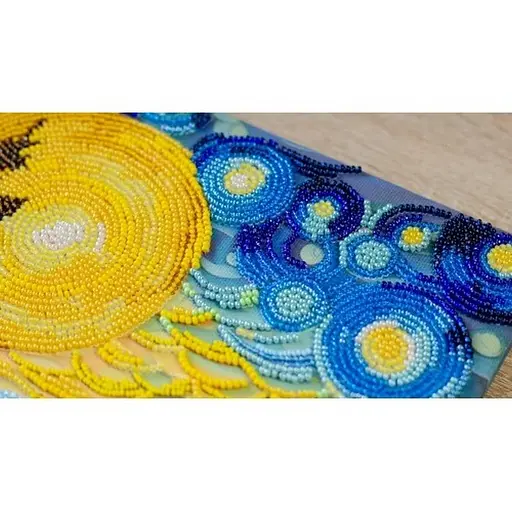 Набор для вышивки бисером "Там за фонтаном" AB-908 на натуральном полотне. - фото 4