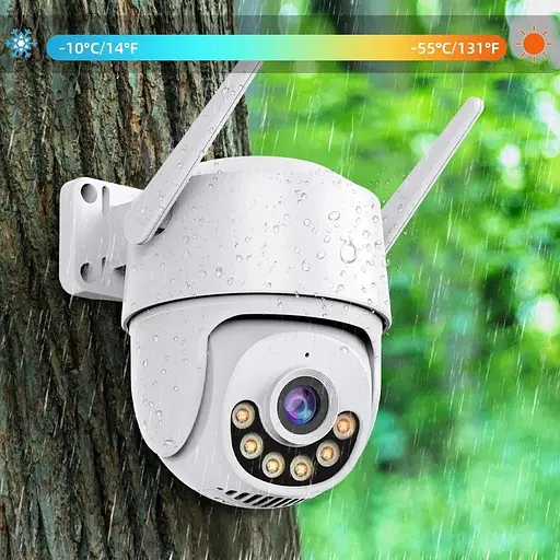 IP камера відеоспостереження RIAS N806 (iCSee APP) Wi-Fi 2MP вулична з віддаленим доступом White - фото 4