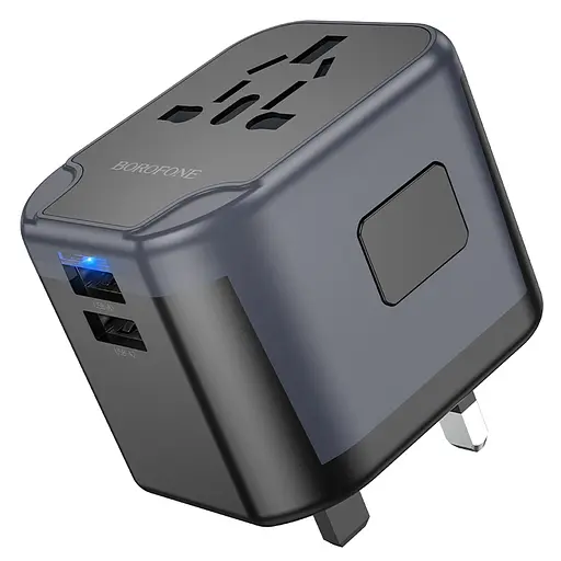 Сетевой зарядный устройство BOROFONE BAC12 Leader 3-port(1C2A) universal conversion charger Black - фото 6