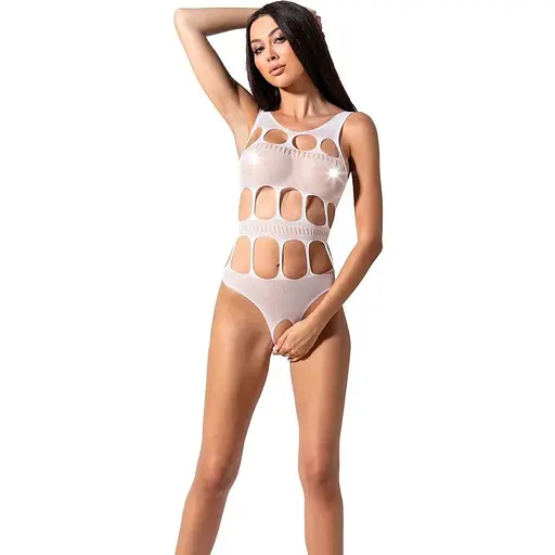 Сексуальный боди с вырезами Passion BS083 white One size