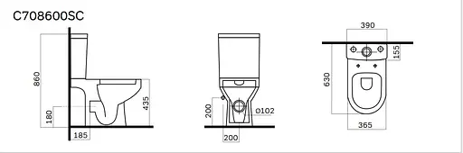 Унитаз - компакт AM.PM Spirit FlashClean C708600SC, Белый - фото 2